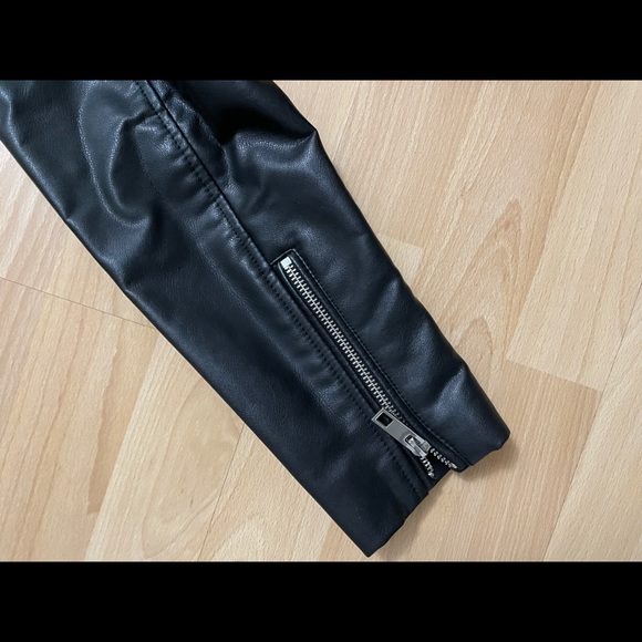 Zara Faux Black Leather Jacket - Picture 12 of 14